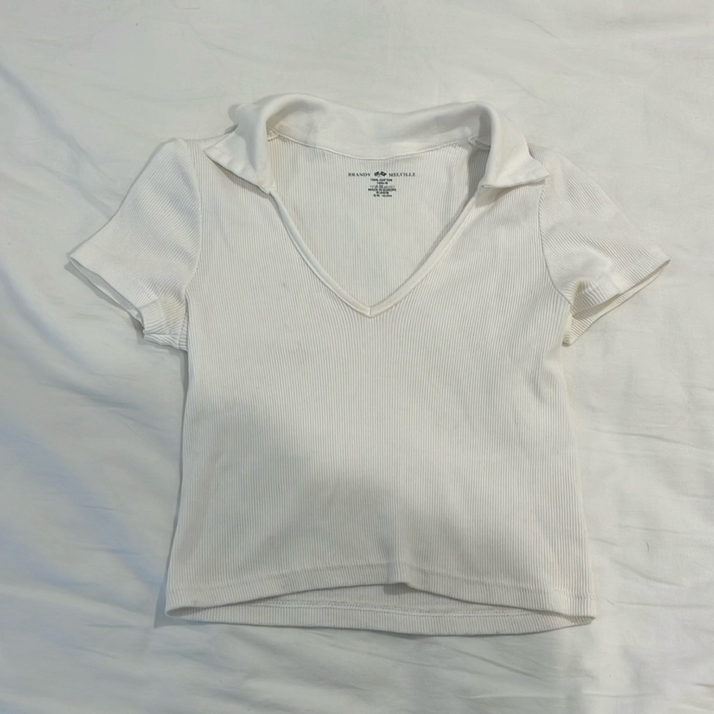 Brandy Melville collard t shirt